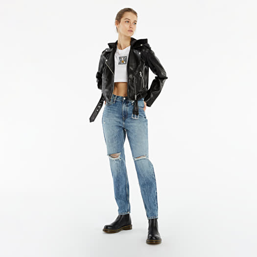 Jackets Calvin Klein Jeans Biker Pu Hooded Jacket Ck Black Footshop