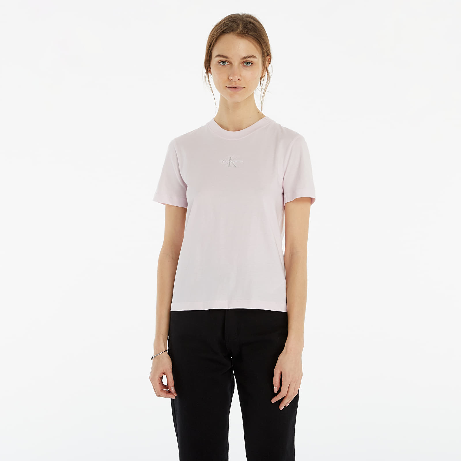 T-Shirts Calvin Klein Jeans Monogram Logo Tee Pearly Pink/ Quiet Grey