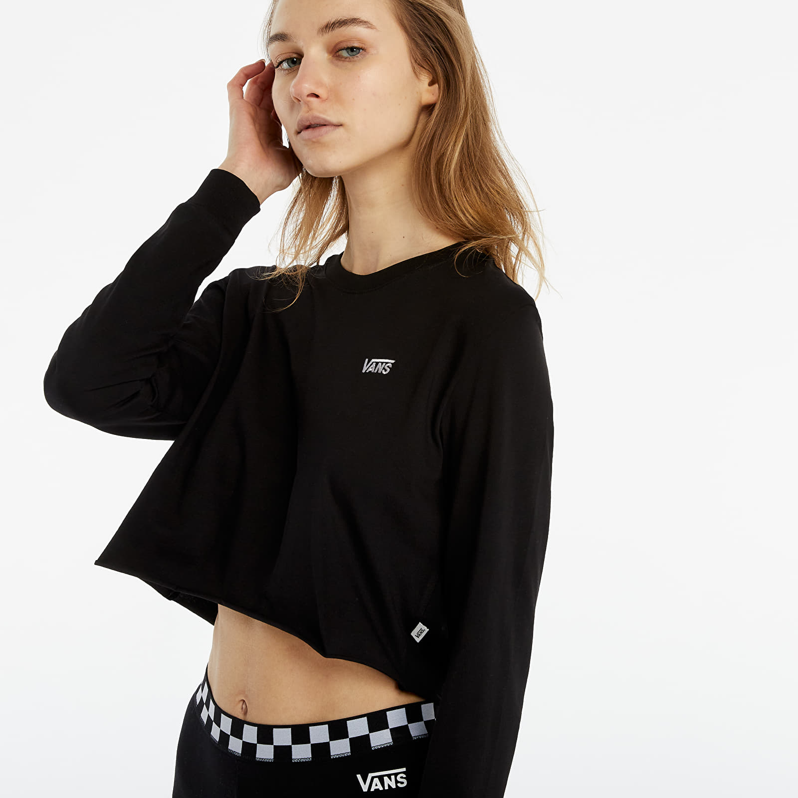 T-shirts Vans Junior V LS Tee Crop Black