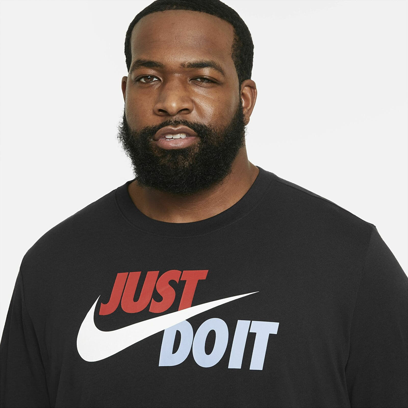 T-shirts Nike Sportswear Just Do It Swoosh Tee Black/ Mystic Red/ Platinum Tint