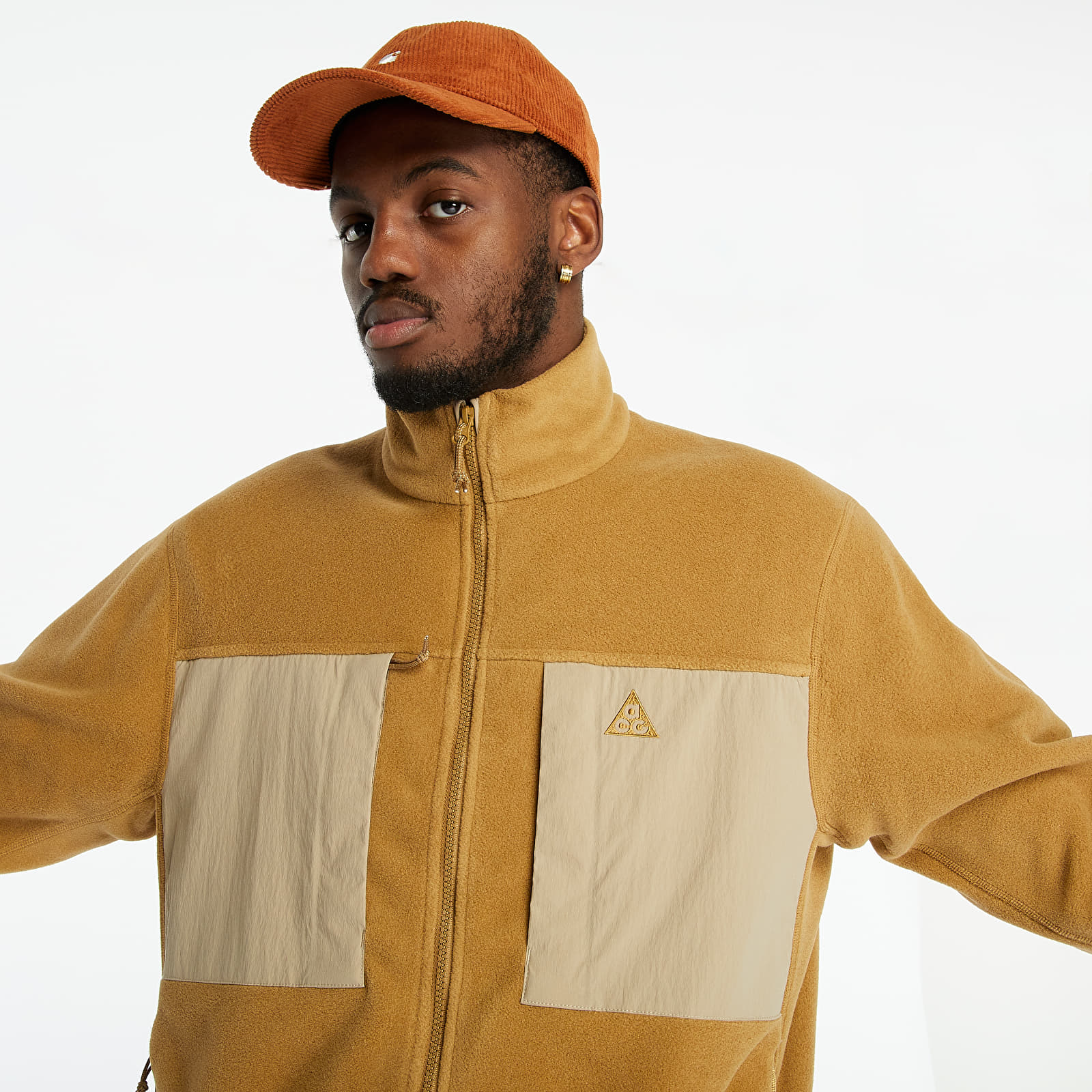 Nike acg fleece jacket khaki new arrivals