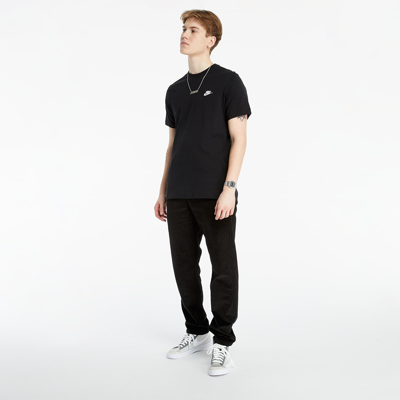 Majice T-shirt Nike Sportswear Club Tee Black/ White