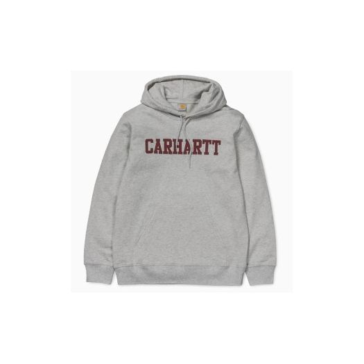 Carhartt WIP Hooded College Sweatshirt Grey Heather Cordovan