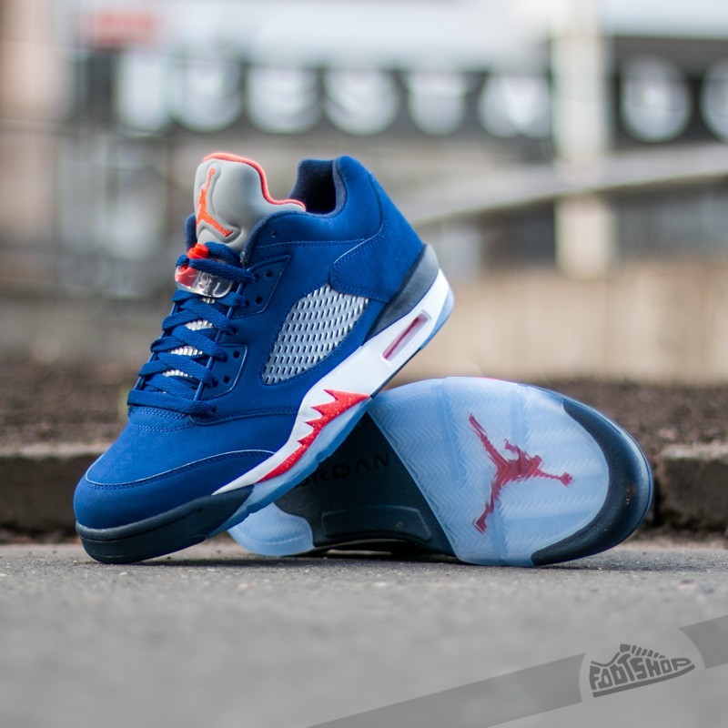 Nike Air Jordan 5 Retro Low スニーカー Men's shoes Air Jordan 5 Retro Low Deep Royal Blue/ TM Orange