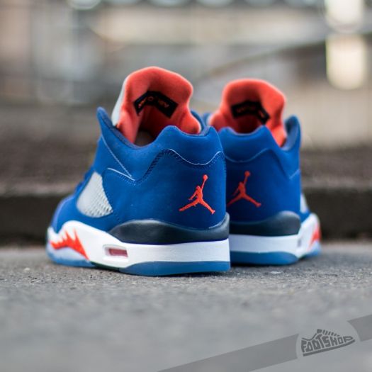 Men s shoes Air Jordan 5 Retro Low Deep Royal Blue TM Orange Midnight Navy Atomic Footshop