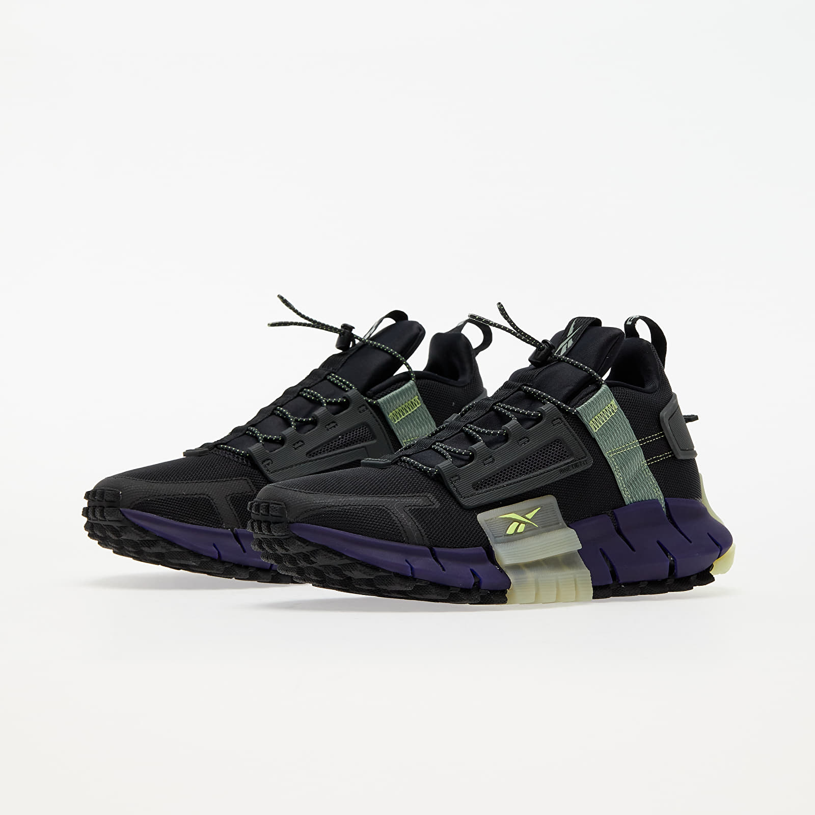 Scarpe uomo Reebok Zig Kinetica Edge Core Black/ Cd Grey 7/ Hard Green