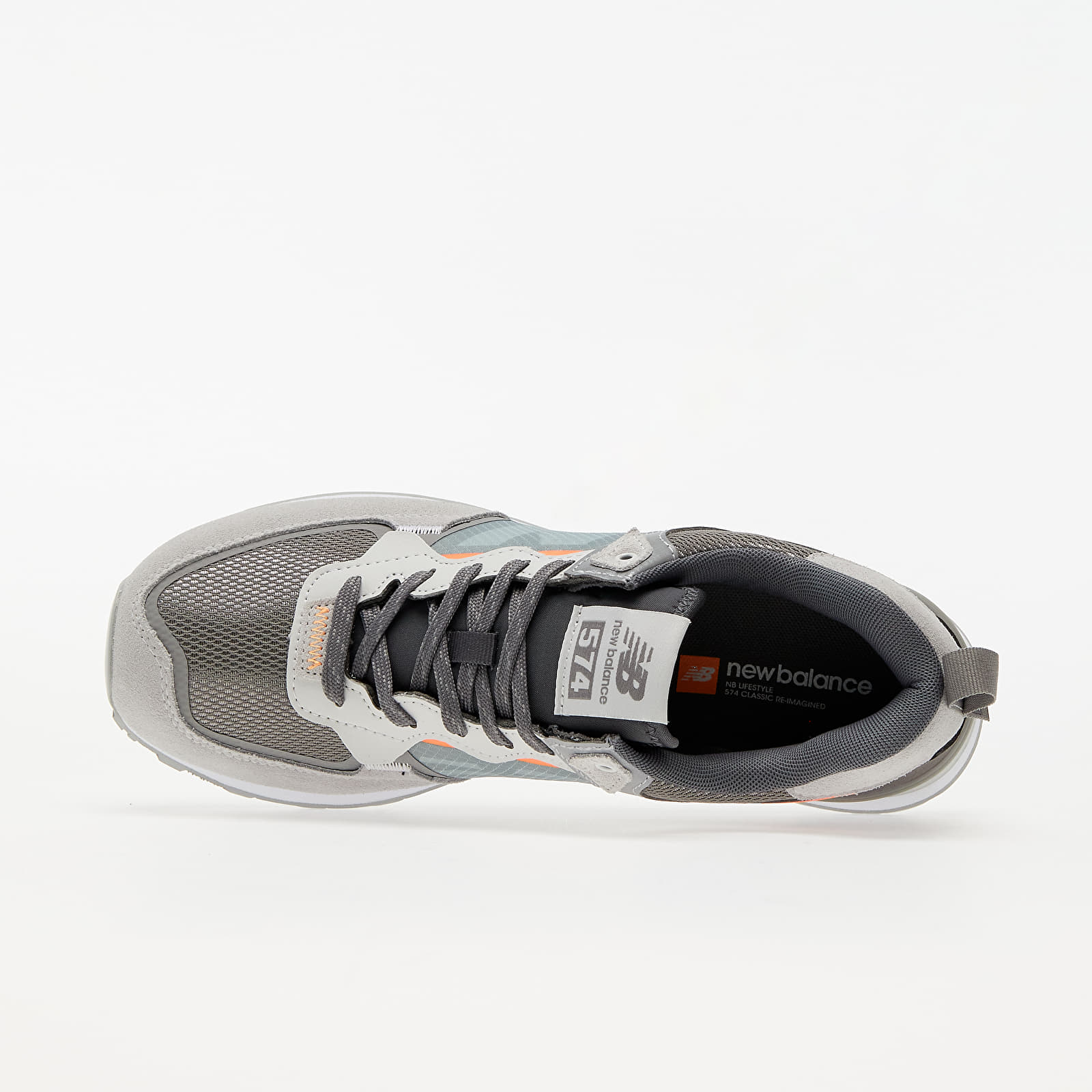 Moški čevlji New Balance 574 Grey/ White/ Orange