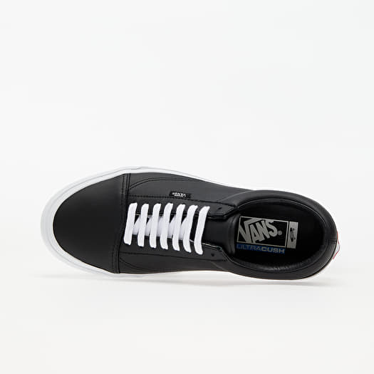 Black vans clearance womens leather