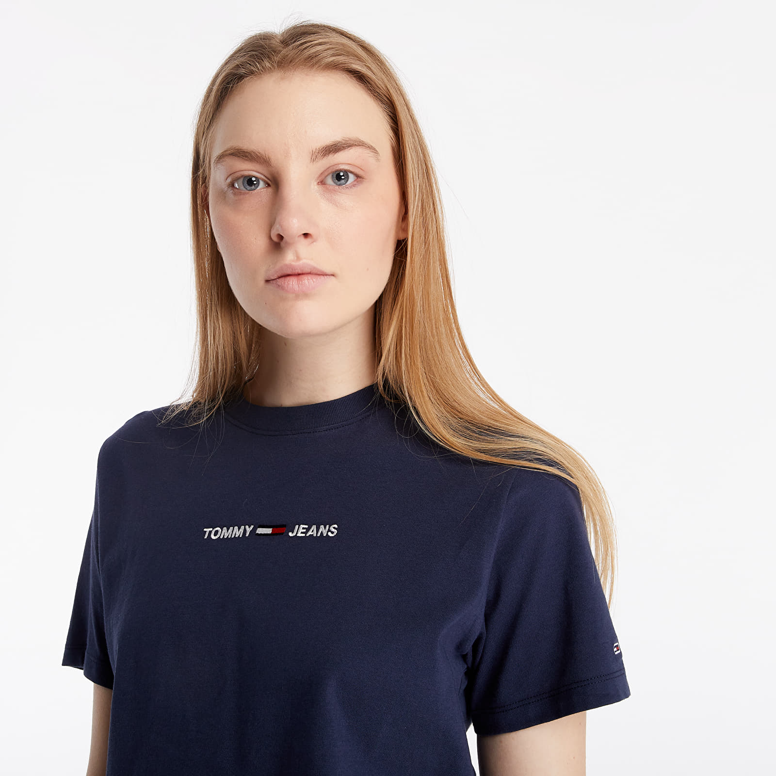 Marškinėliai Tommy Jeans Linear Logo Tee Twilight Navy