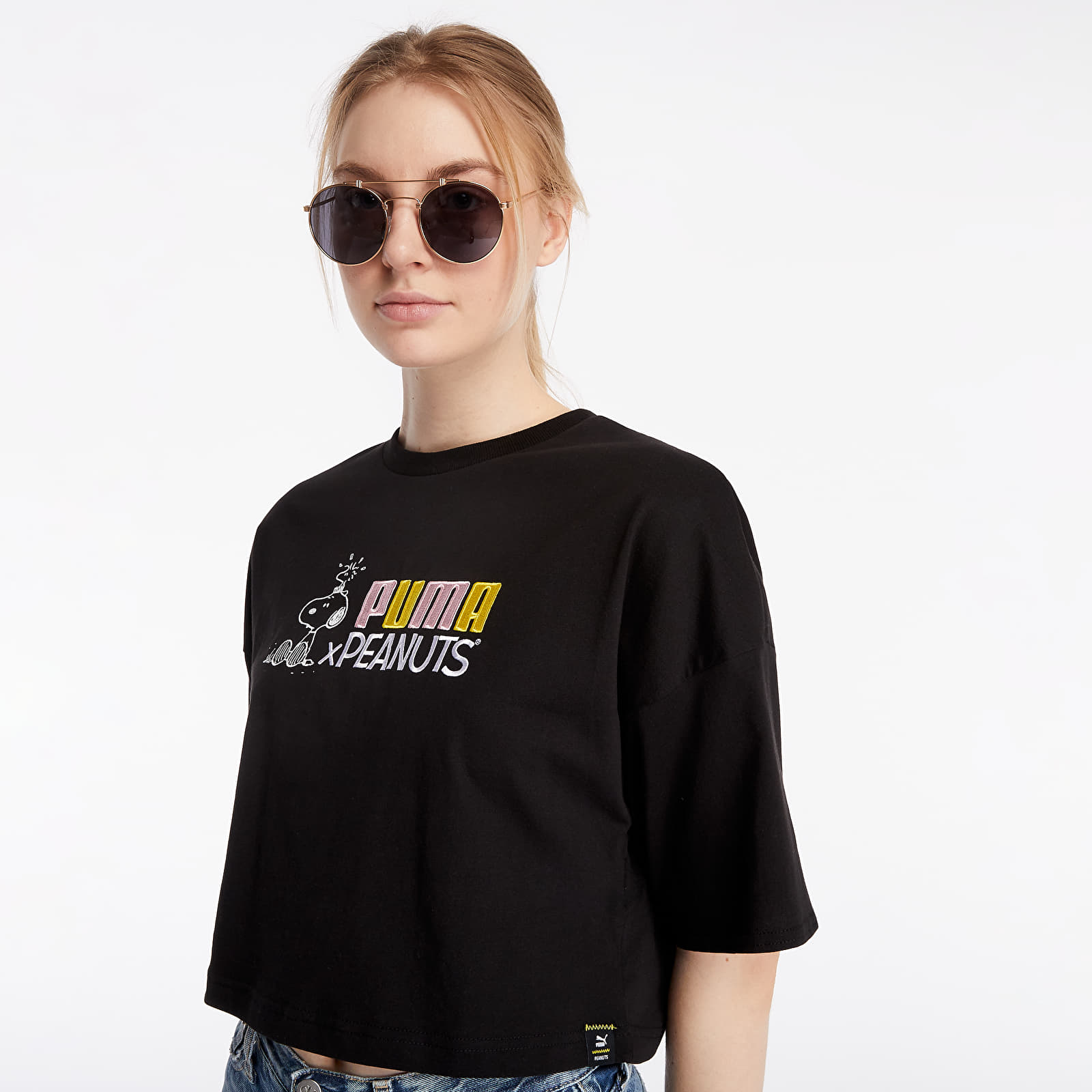 Magliette Puma x Peanuts W Tee Black