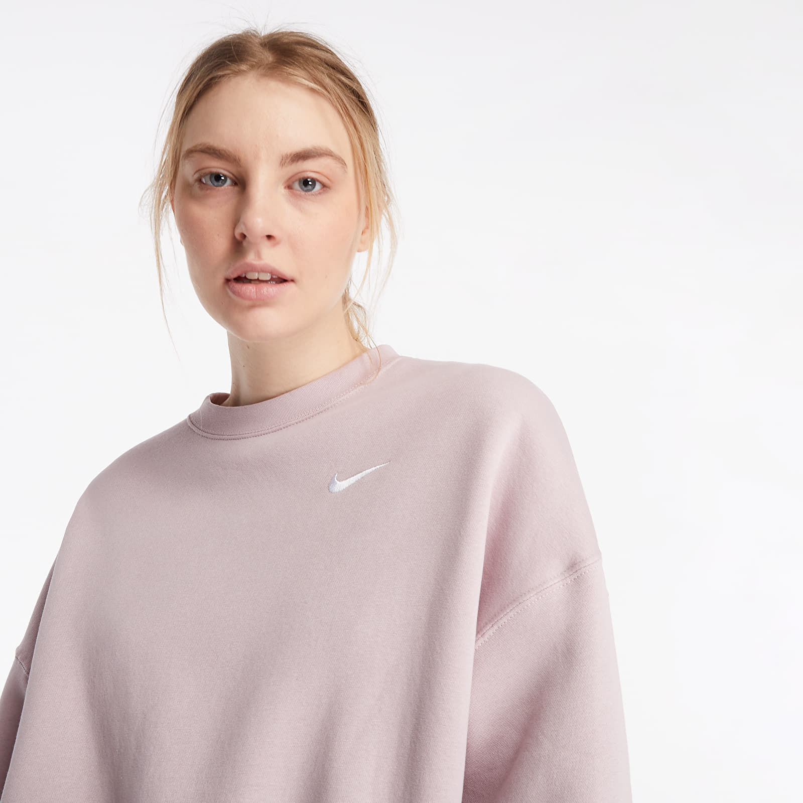 Sudaderas Nike Sportswear Fleece Trend Crewneck Champagne/ White