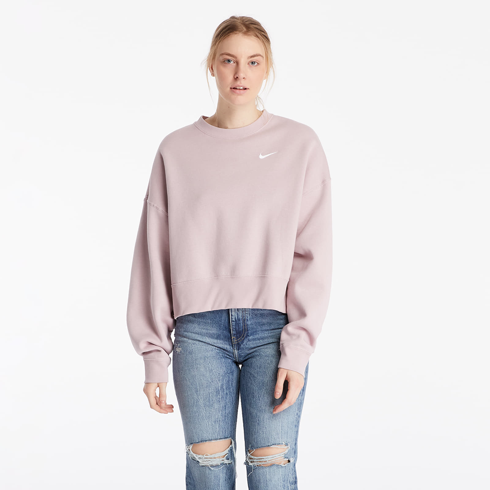 Sudaderas Nike Sportswear Fleece Trend Crewneck Champagne/ White