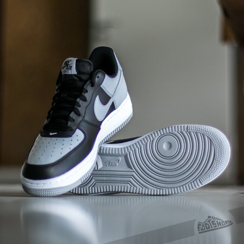 Nike air force 1 trainers white black wolf grey top