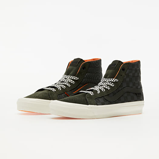 Men s shoes Vans Vault OG Sk8 Hi LX Yoshida Co Porter Green Orange Footshop