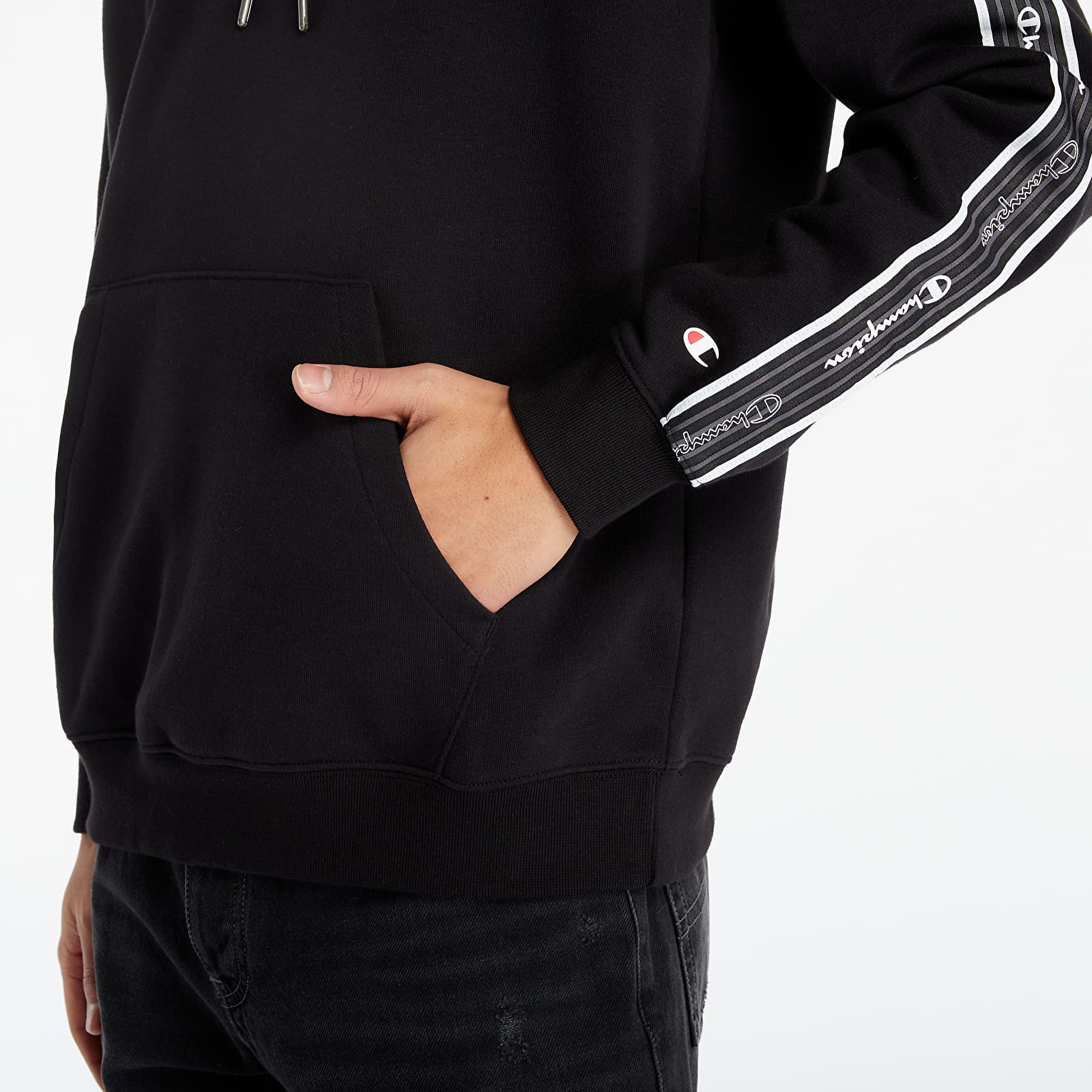 Champion american shop tape hooded sweatshirt