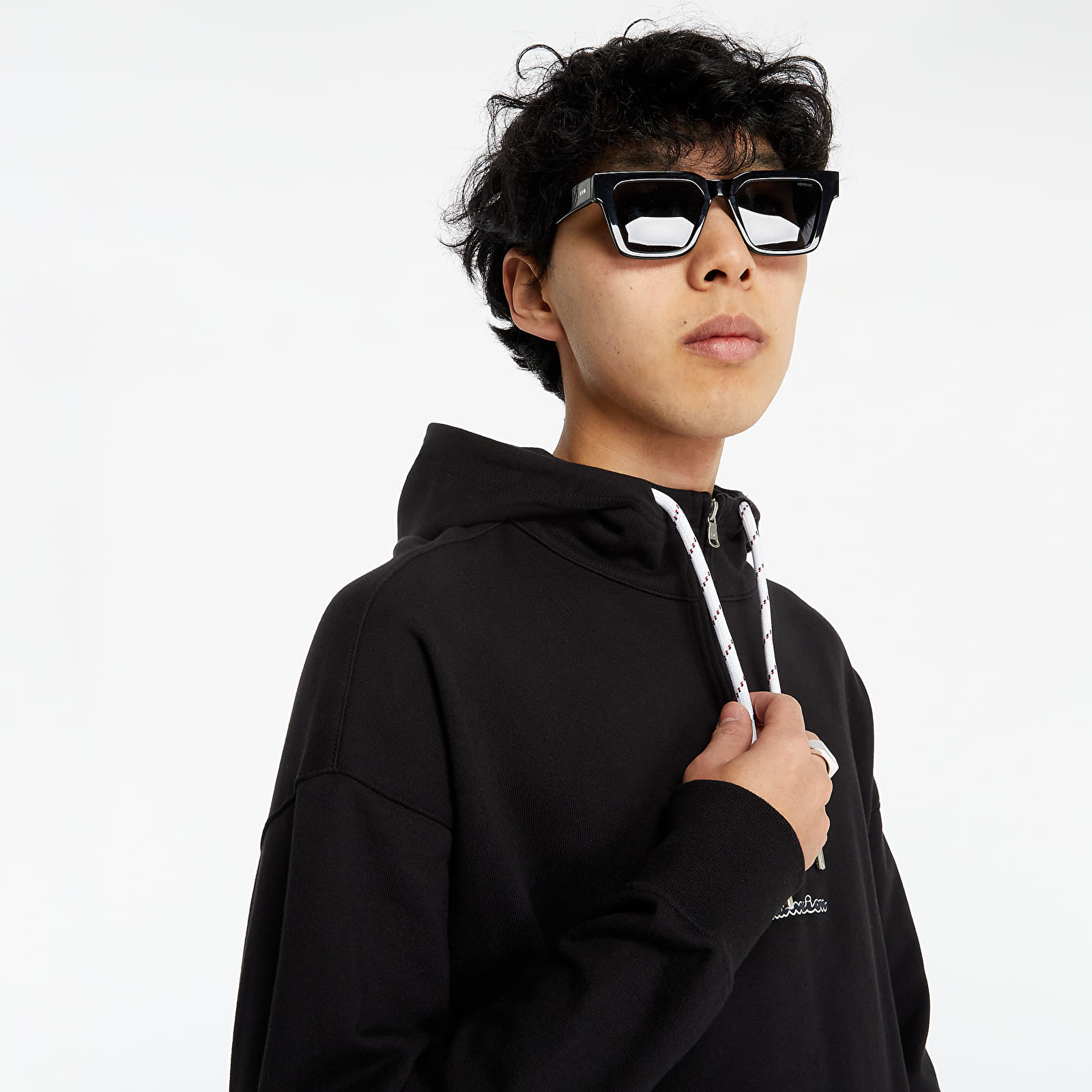 Bluzy Champion Rochester Champion Logo Half Zip Hooded Sweatshirt Nbk