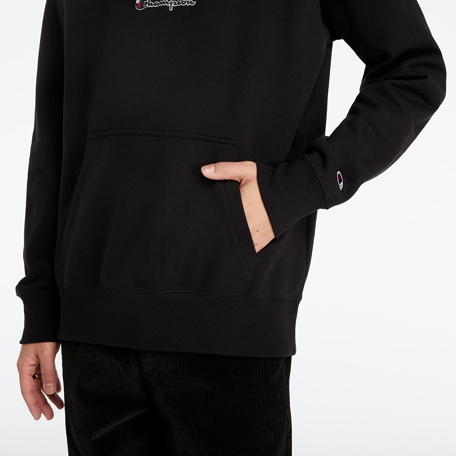 Bluzy Champion Rochester Champion Logo Half Zip Hooded Sweatshirt Nbk