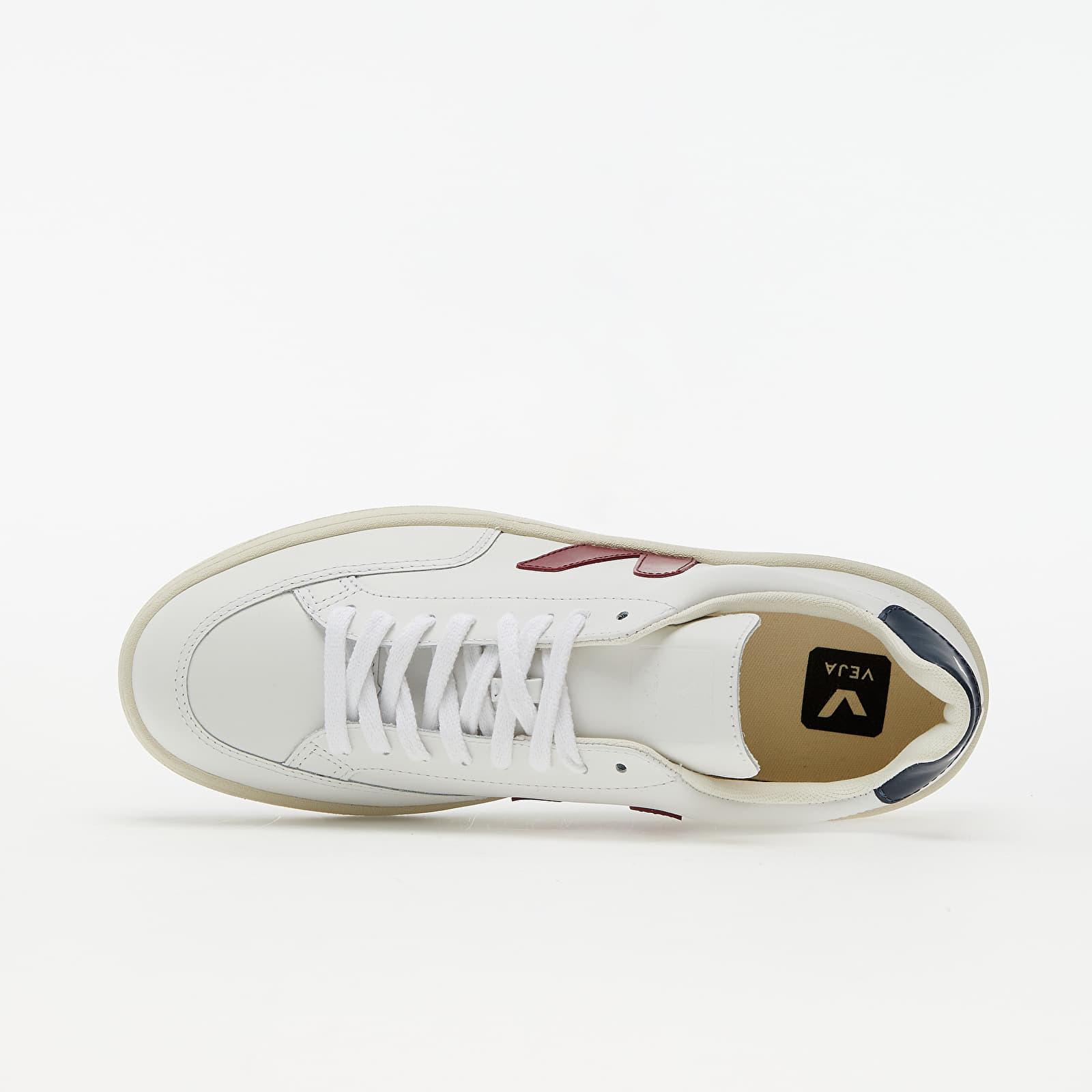 Кросівки Veja V-12 Leather White Marsala Nautico EUR 42