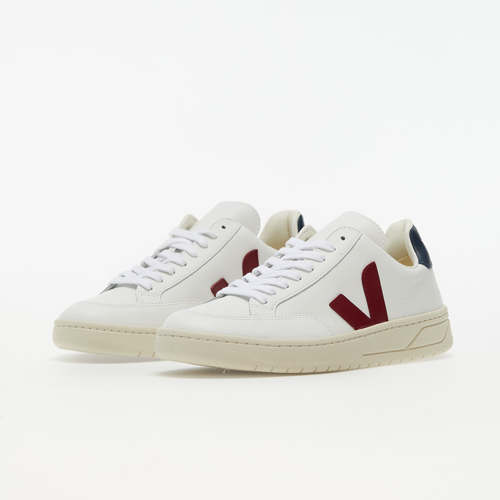 Muške tenisice Veja V-12 Leather White Marsala Nautico