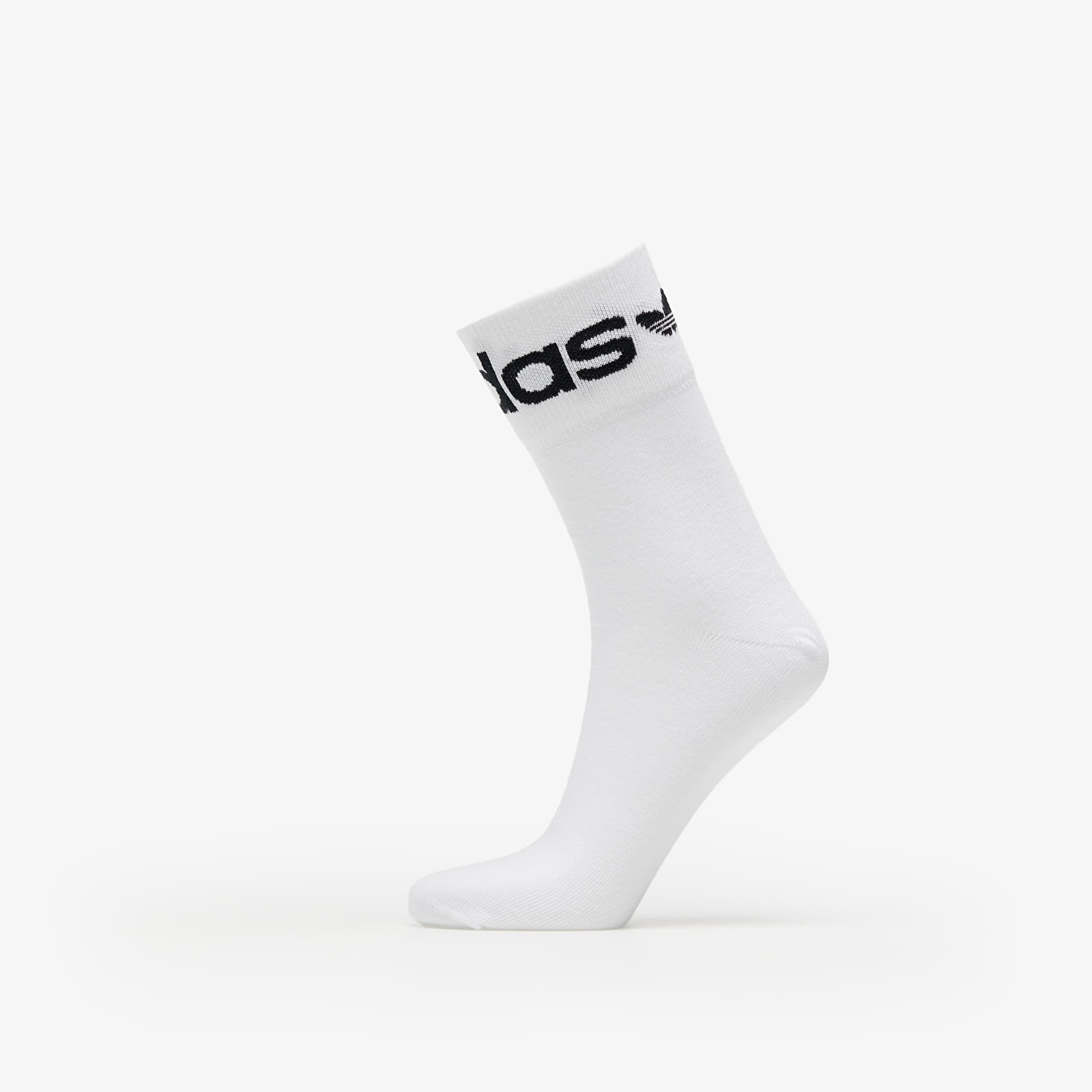 Zeķes adidas Fold Cuff Crew 3-pack Socks White/ Black