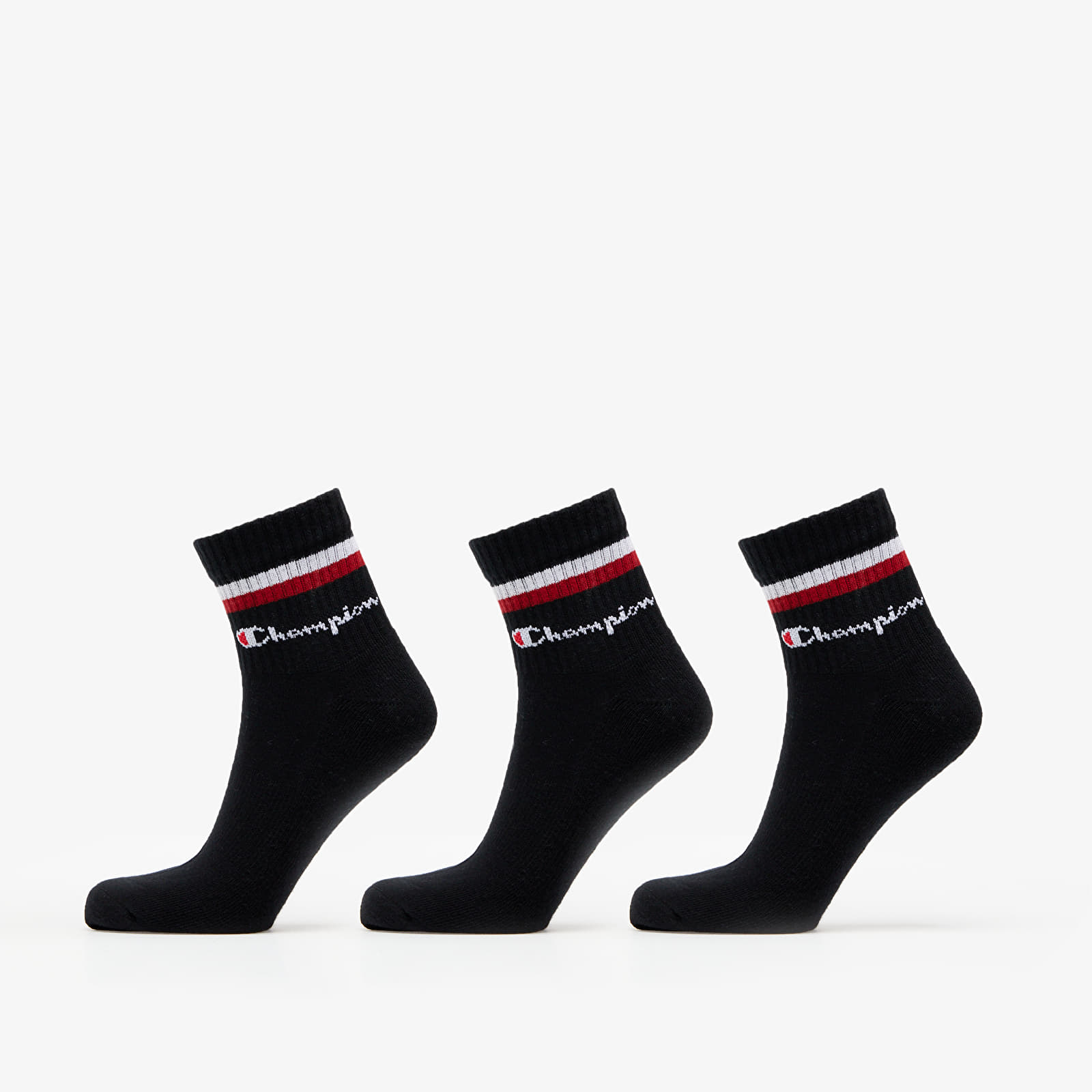 Ponožky Champion 3-Pack Ankle Socks Black