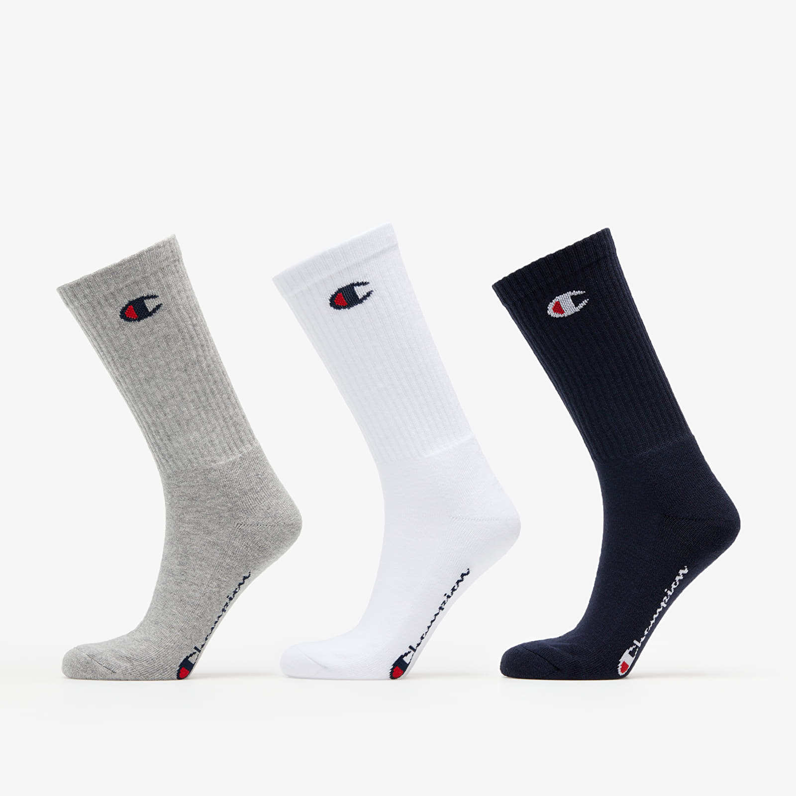 Ежедневните чорапи Champion 3 Pack Socks Grey/ White/ Navy
