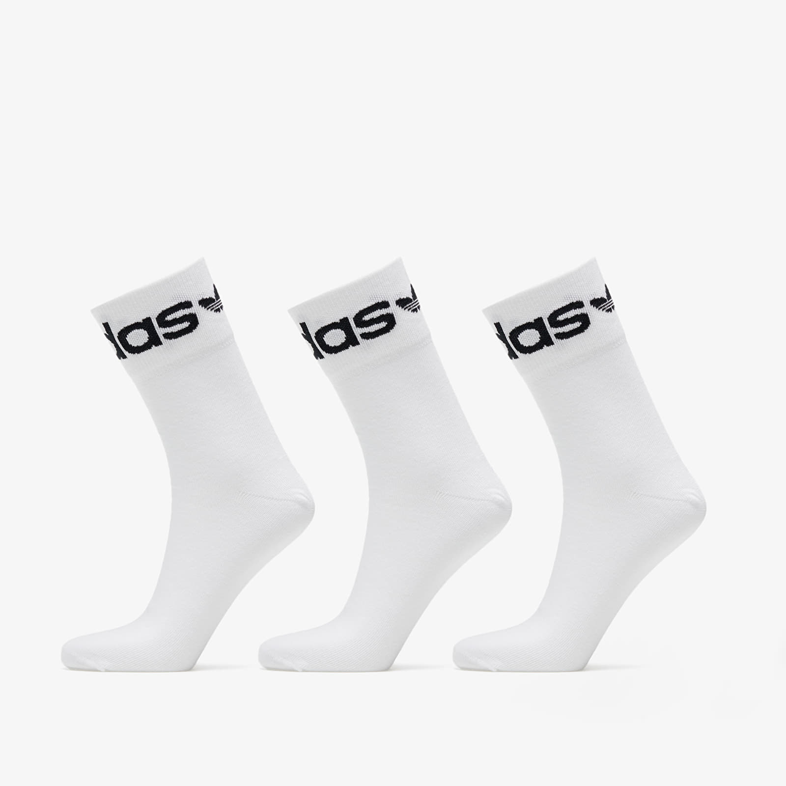 Ponožky adidas Fold Cuff Crew 3-pack Socks White/ Black