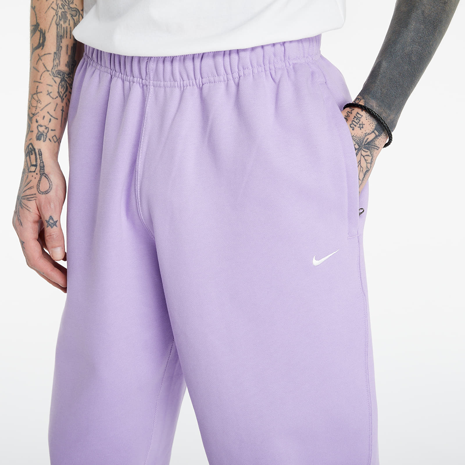 Pantalones NikeLab Fleece Pants Urban Lilac/ White