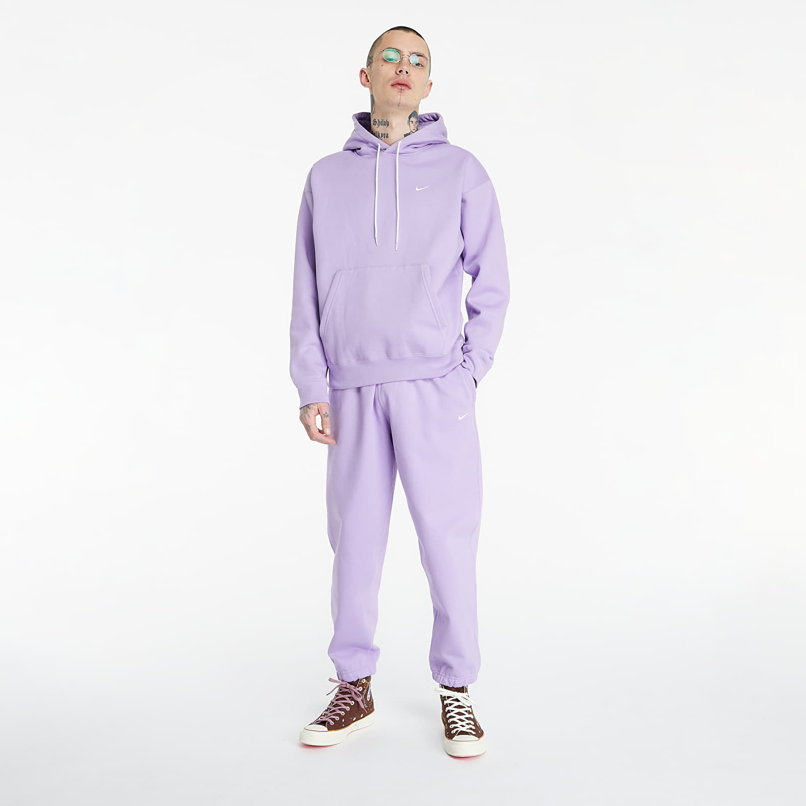 Pantalones NikeLab Fleece Pants Urban Lilac/ White