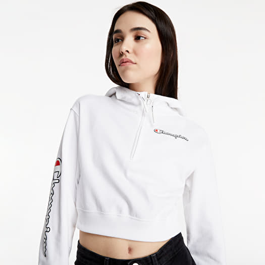Champion white store cropped hoodie