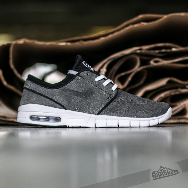 Scarpe uomo Nike Stefan Janoski Max L Premium Black/ Black White - Wolf Grey 