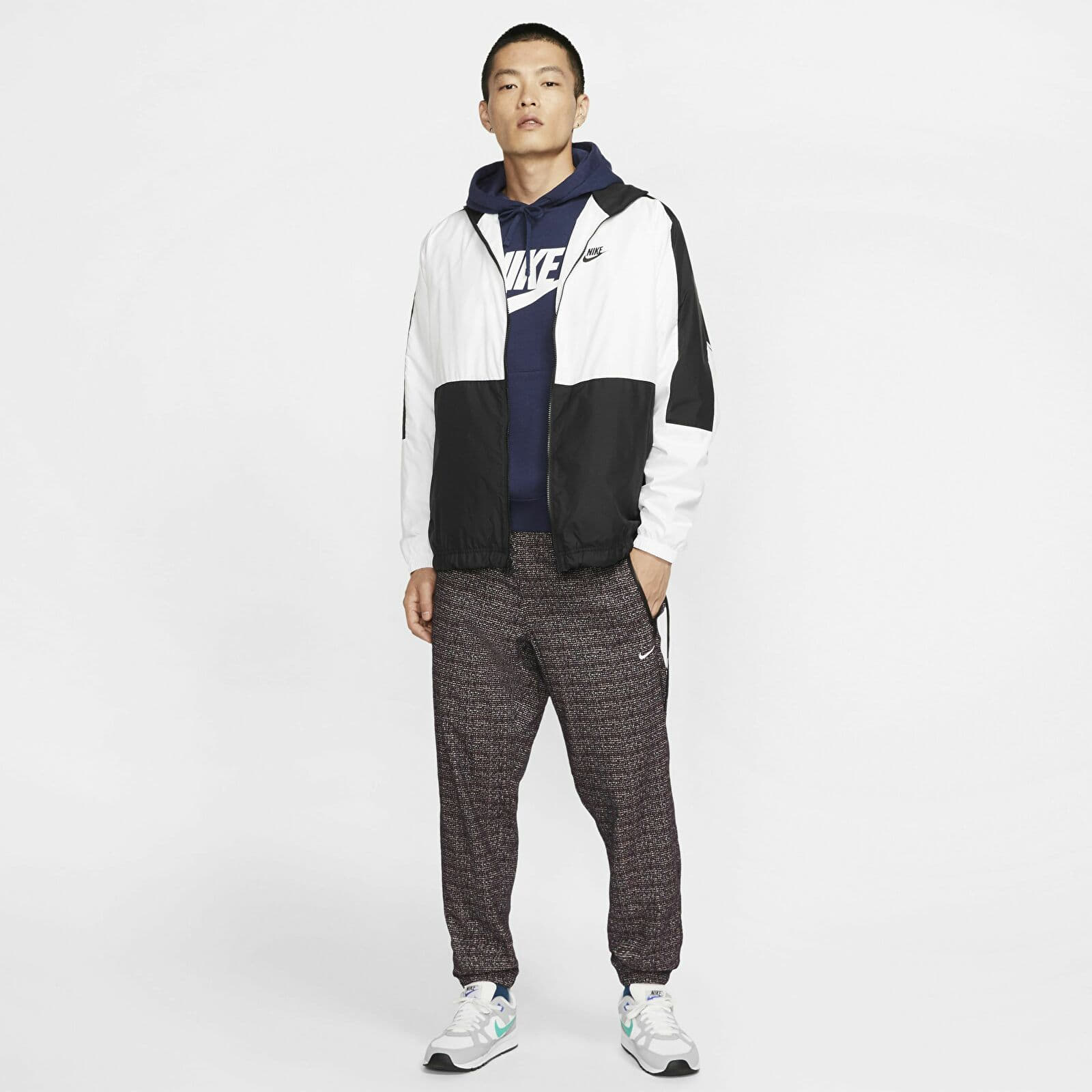 Hættetrøjer og sweatshirts Nike Sportswear Club Pullover BB Gx Hoodie Midnight Navy/ Midnight Navy/ White