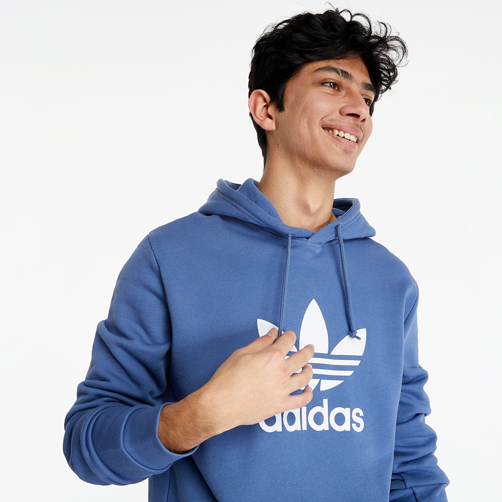 Hoodies en truien adidas Trefoil Warm Up Hoodie Crew Blue
