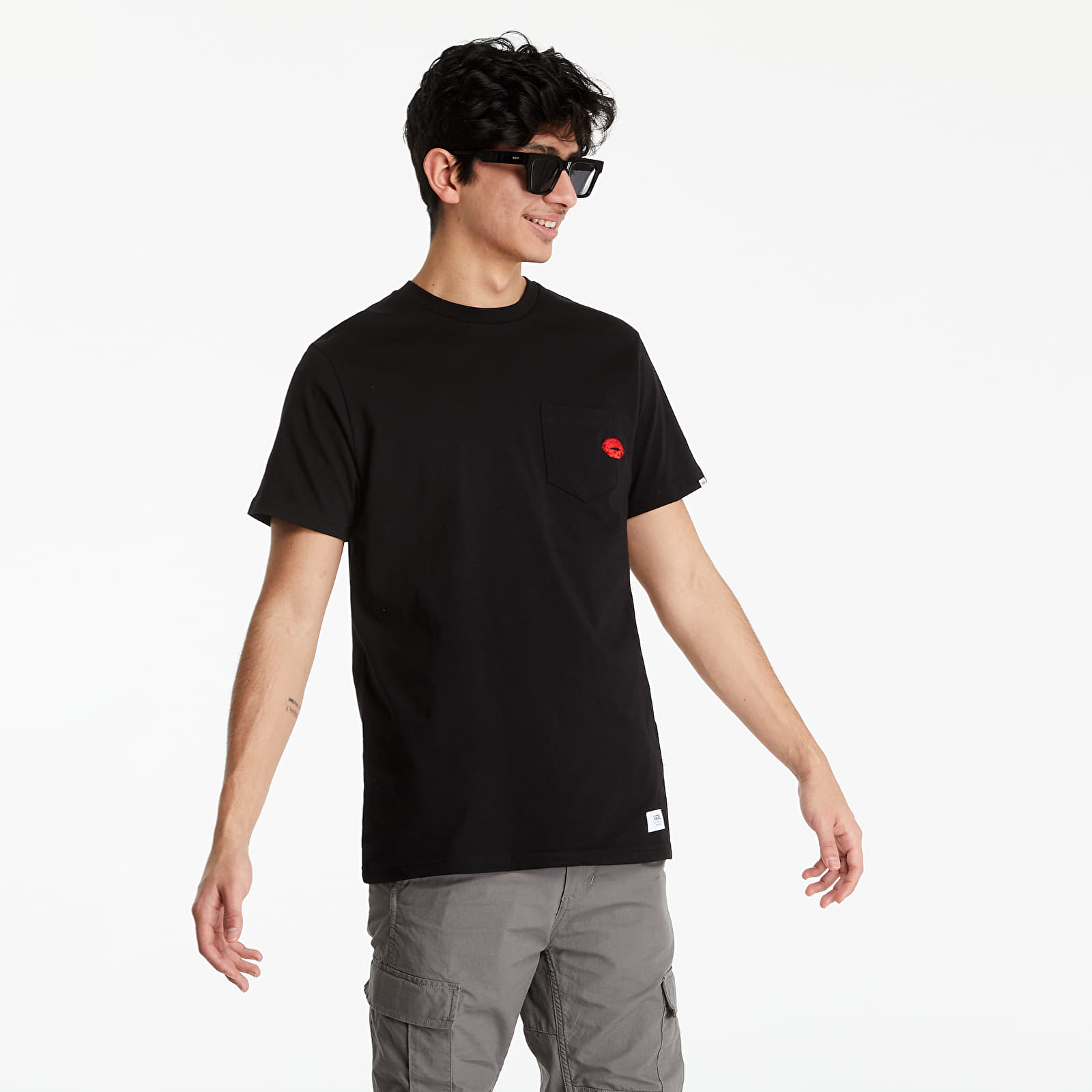 T-shirts Vans Anaheim Lips Pocket Tee Black