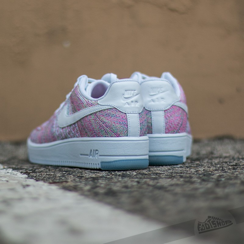 Damesschoenen Nike Air Force 1 Flyknit Low White/ White-Radiant Emerald
