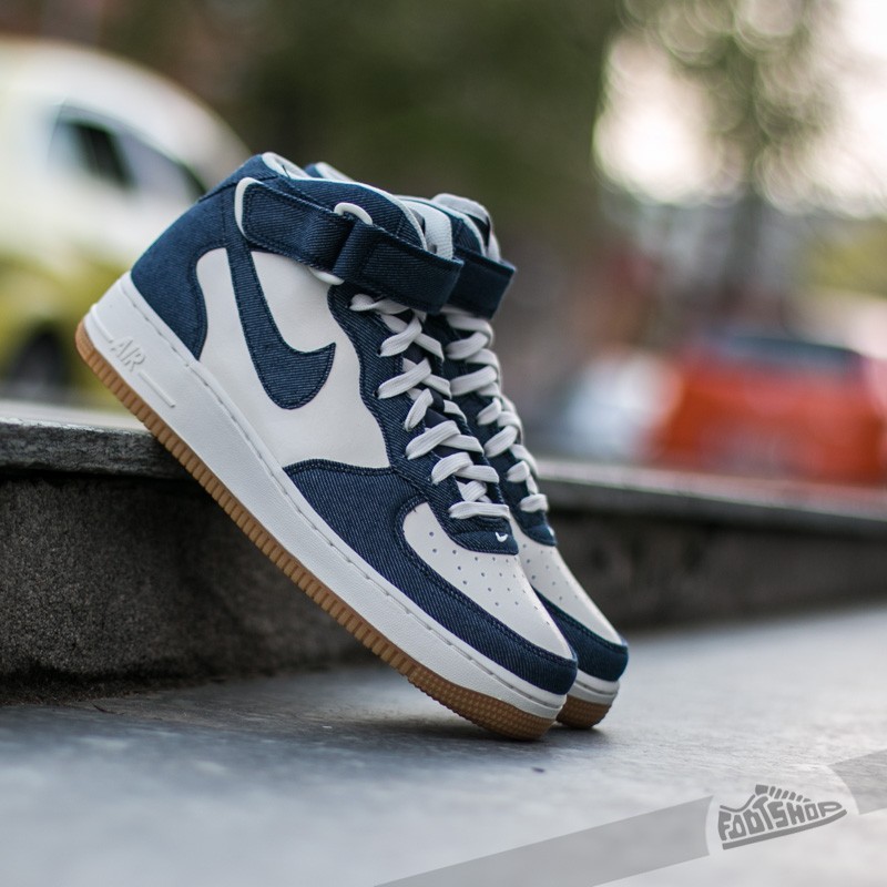 Nike Air Force 1 Mid '07 Obsidian/ Obsidian-Sail-Gum Light Brown