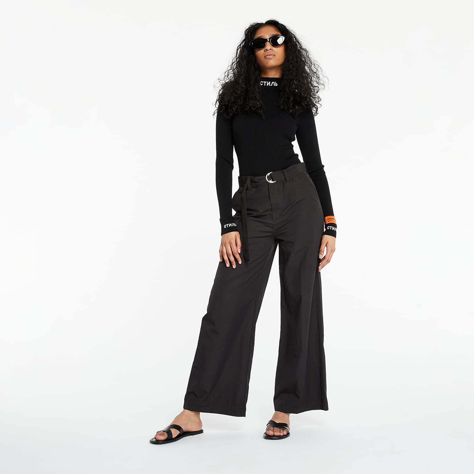 HERON PRESTON Knit Rib Longsleeve Body Black | Footshop