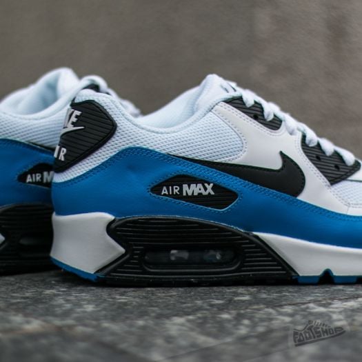 Men s shoes Nike Air Max 90 Essential White Black Photo Blue Black Footshop