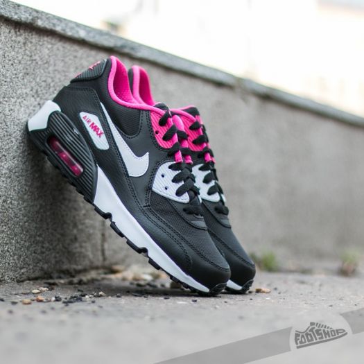 Women's shoes Nike Air Max 90 Mesh (GS) Black/ White-Vivid