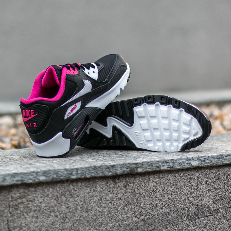 Women's shoes Nike Air Max 90 Mesh (GS) Black/ White-Vivid Pink