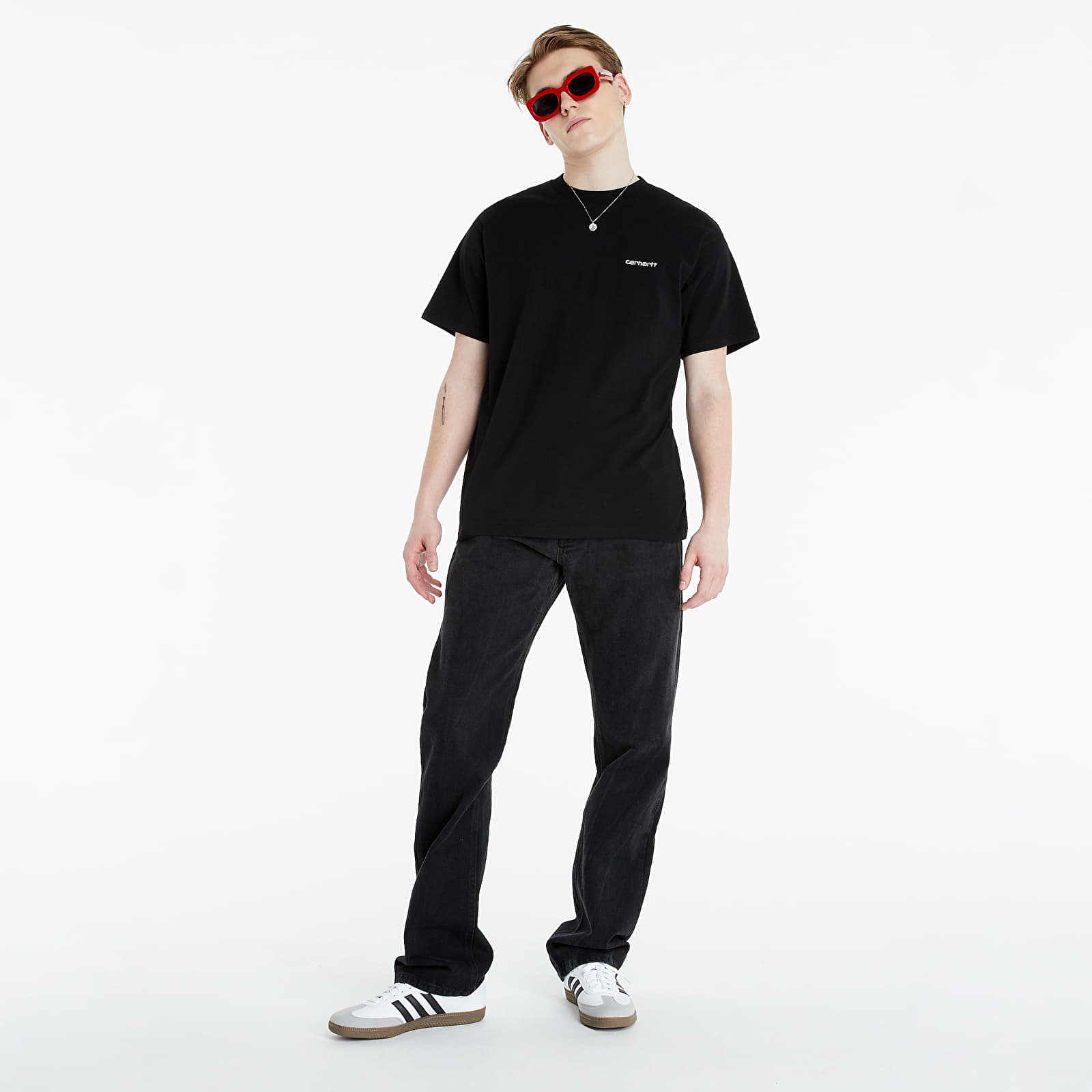 T-skjorter Carhartt WIP Script Embroidery Tee Black