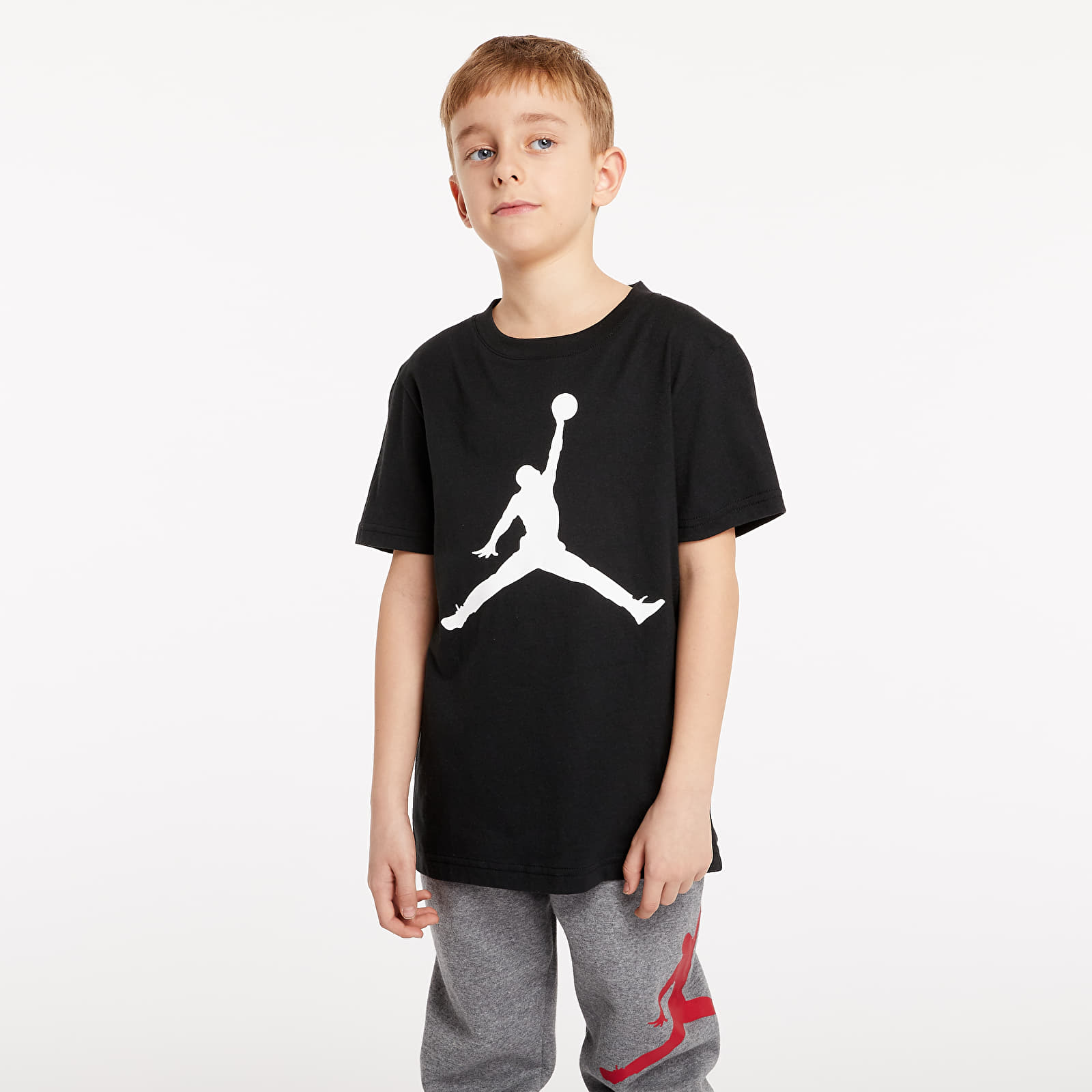 Camisetas y camisetas de tirantes para niños Jordan Jumpman Junior Tee Black