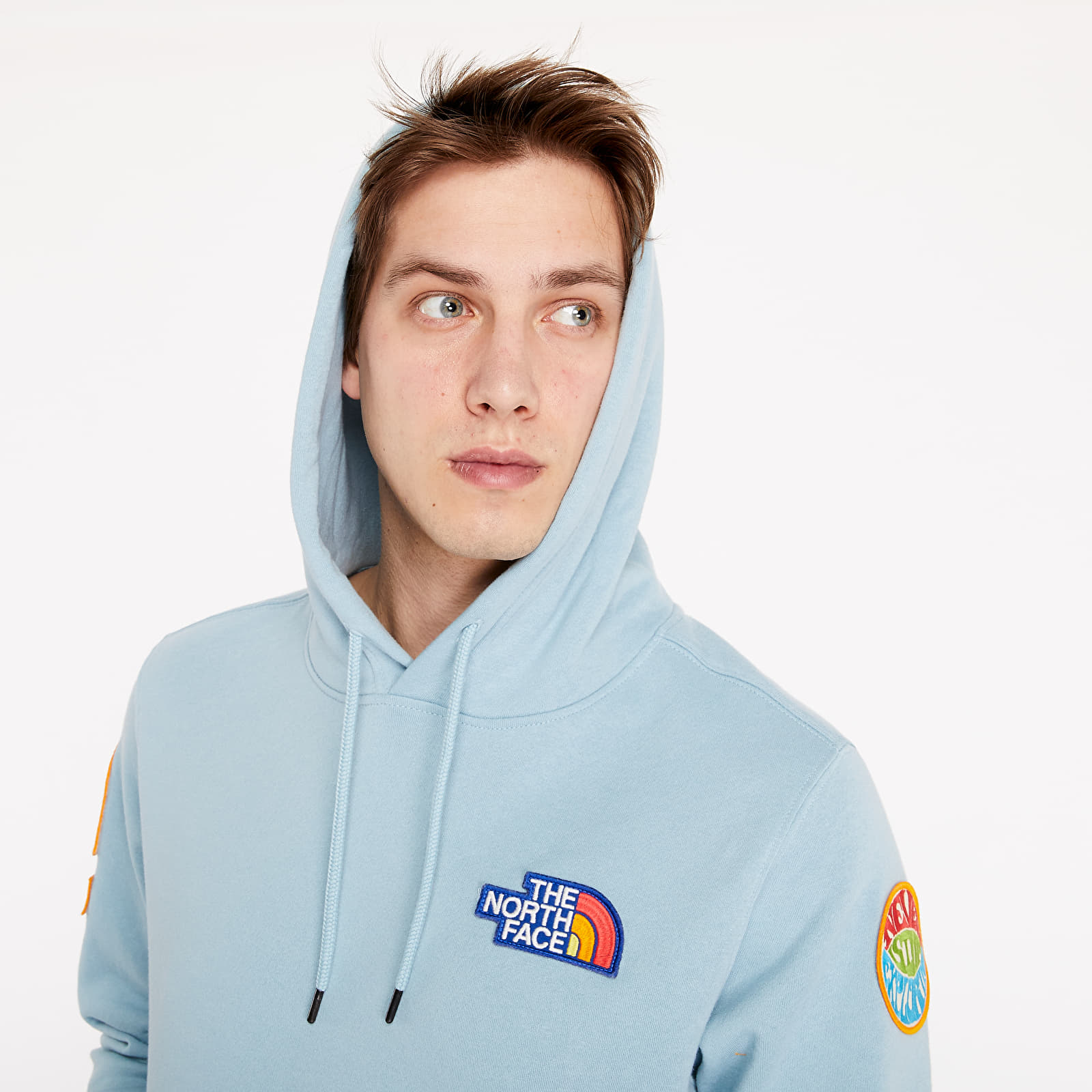 North face patch hoodie store