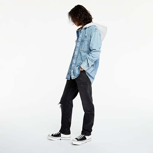 Tommy Jeans Denim Hoodie Oveshirt Blue