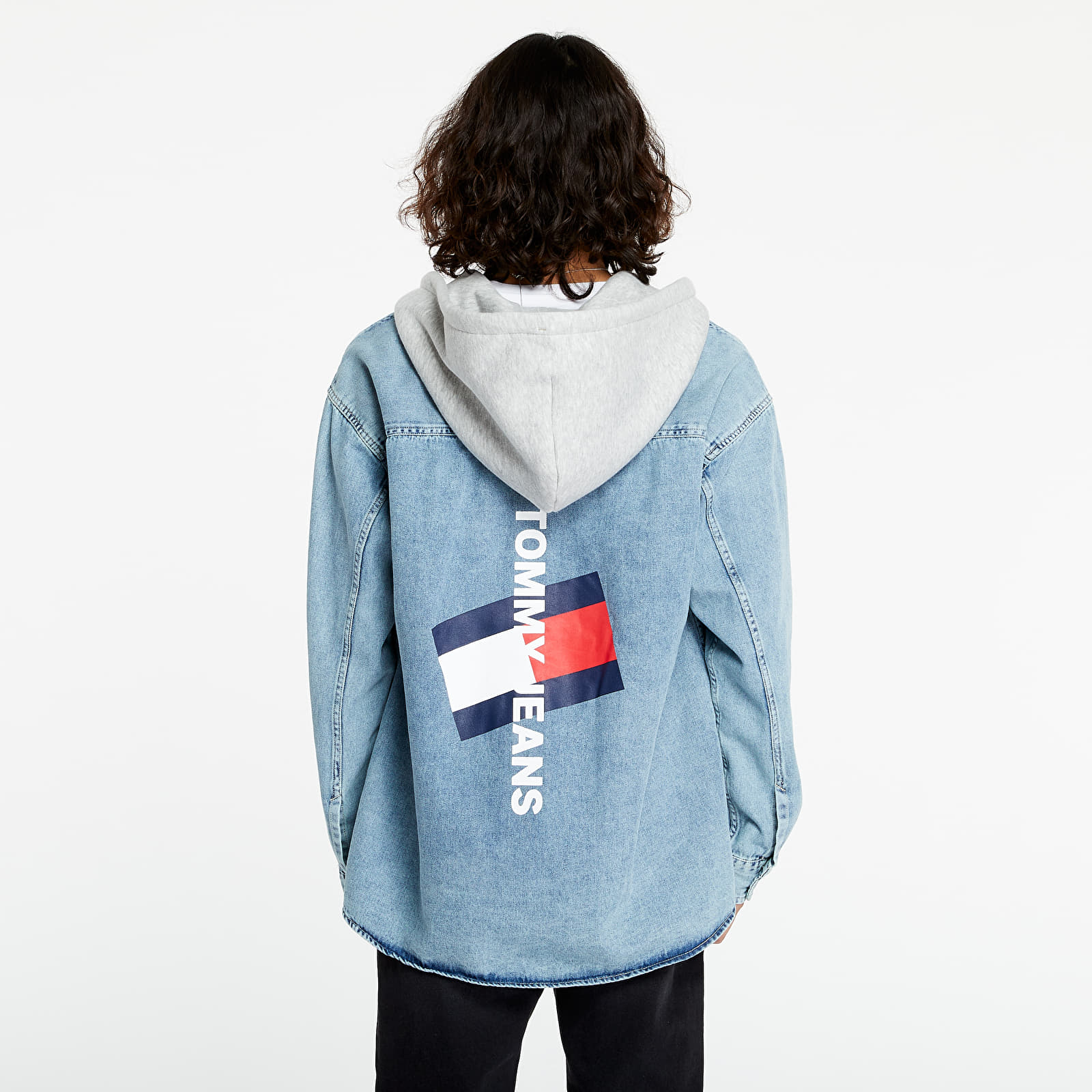 Bundy Tommy Jeans Denim Hoodie Oveshirt Blue