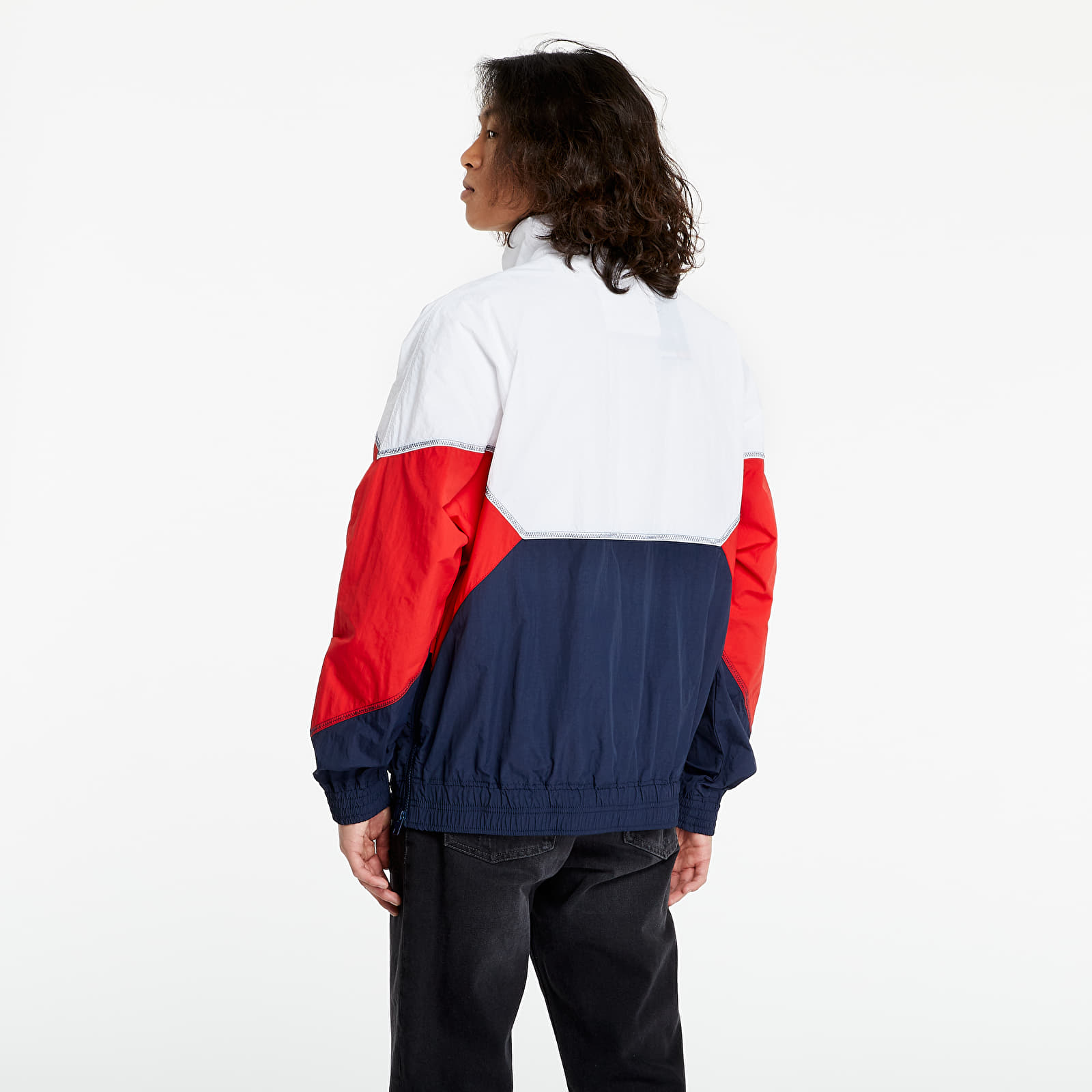 Trenerių striukės Tommy Jeans Lightweight Popover Jacket White/ Multi