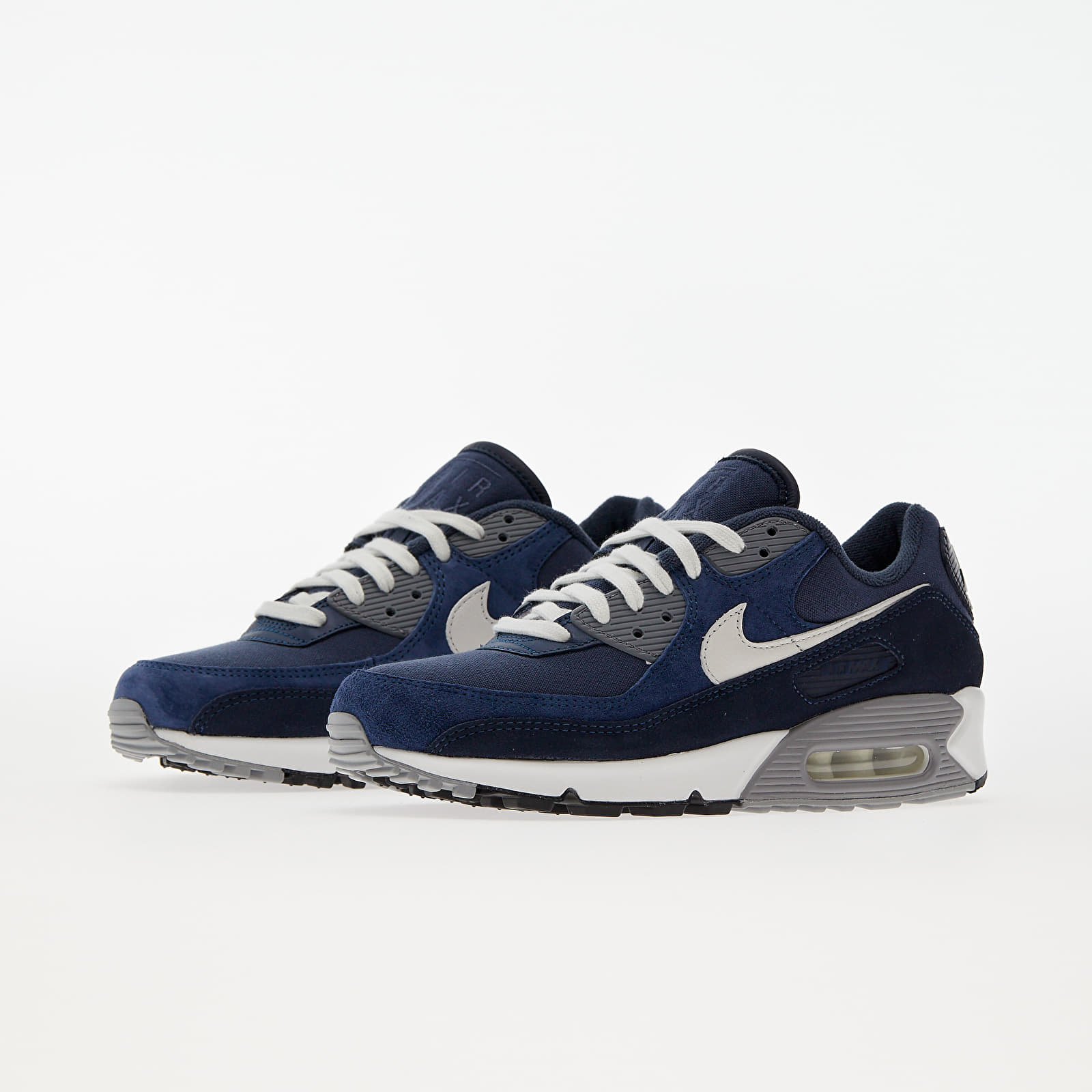 Herresko Nike Air Max 90 Premium Obsidian/ Summit White-Midnight Navy
