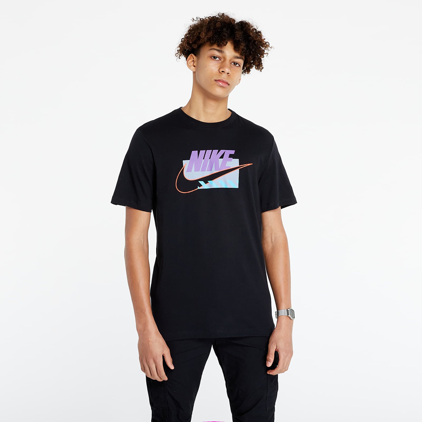 Camisetas Nike Sportswear Tee Sp Brandmarks Hybrid Black/ Wild Berry