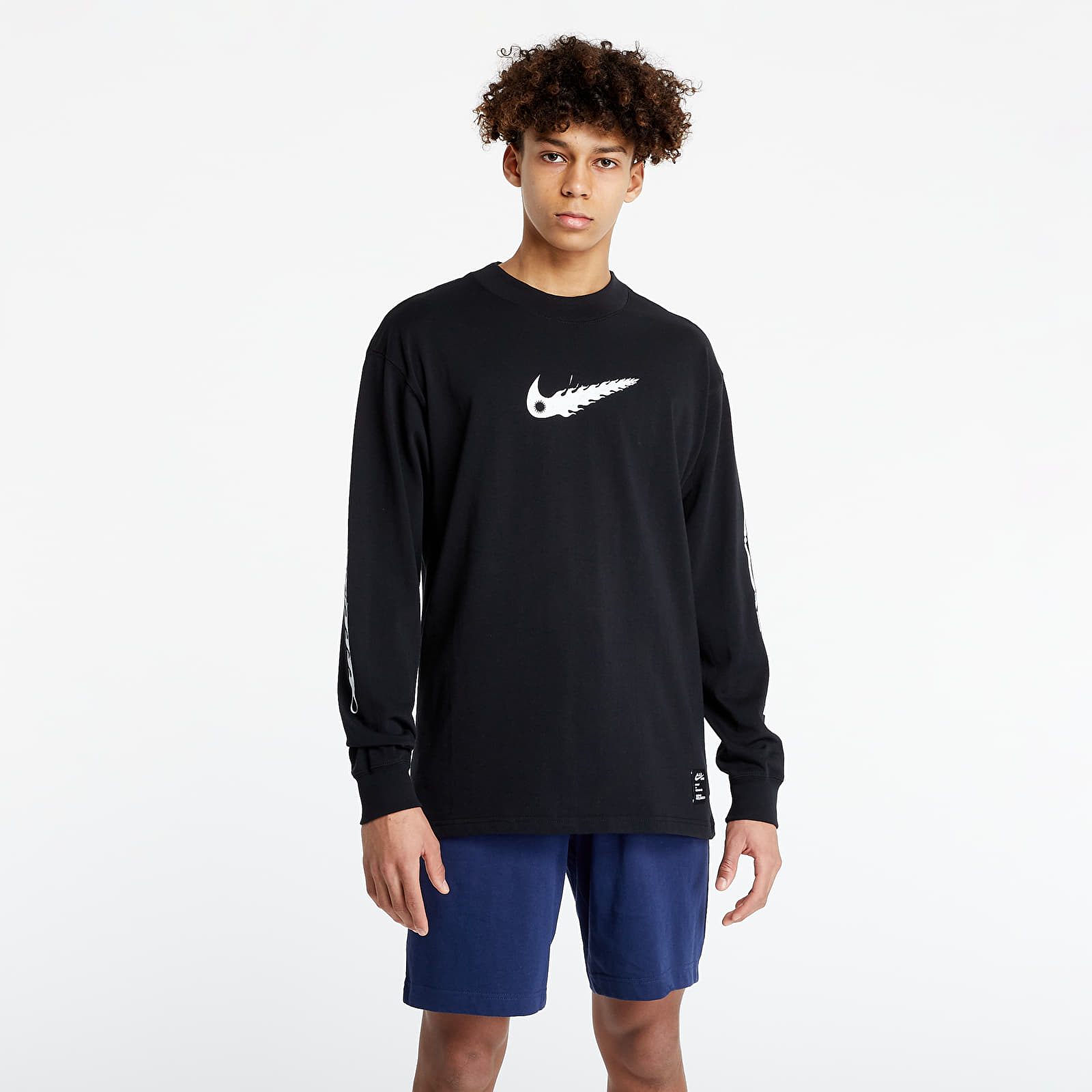 Tricouri Nike Sportswear Tee Longsleeve Mock A.I.R. Black
