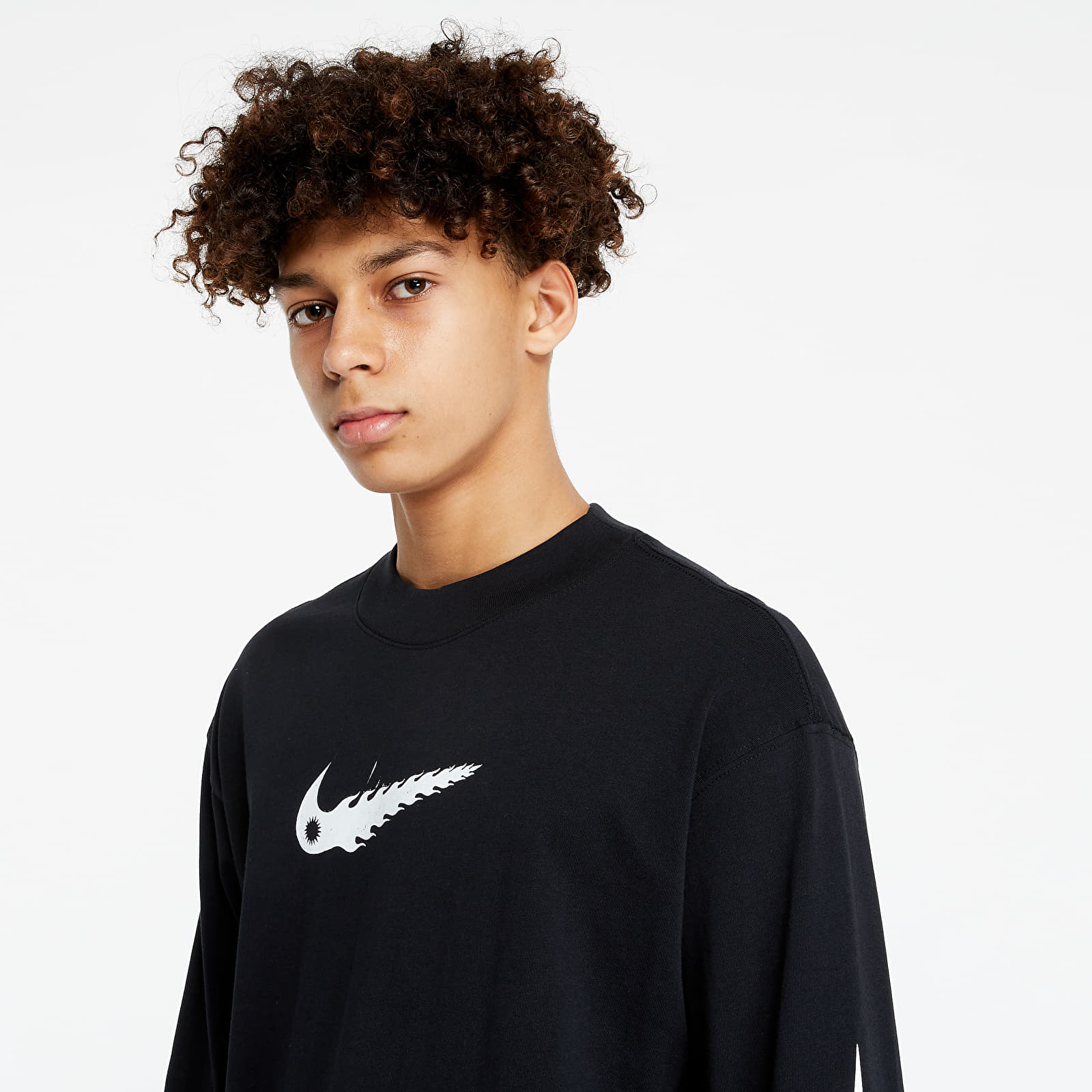 Tricouri Nike Sportswear Tee Longsleeve Mock A.I.R. Black